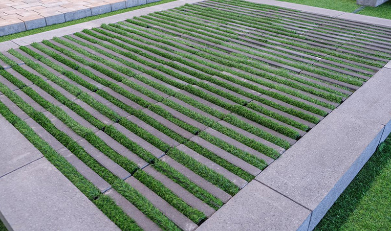 澳门线上赌博机械植草砖助力市政建设